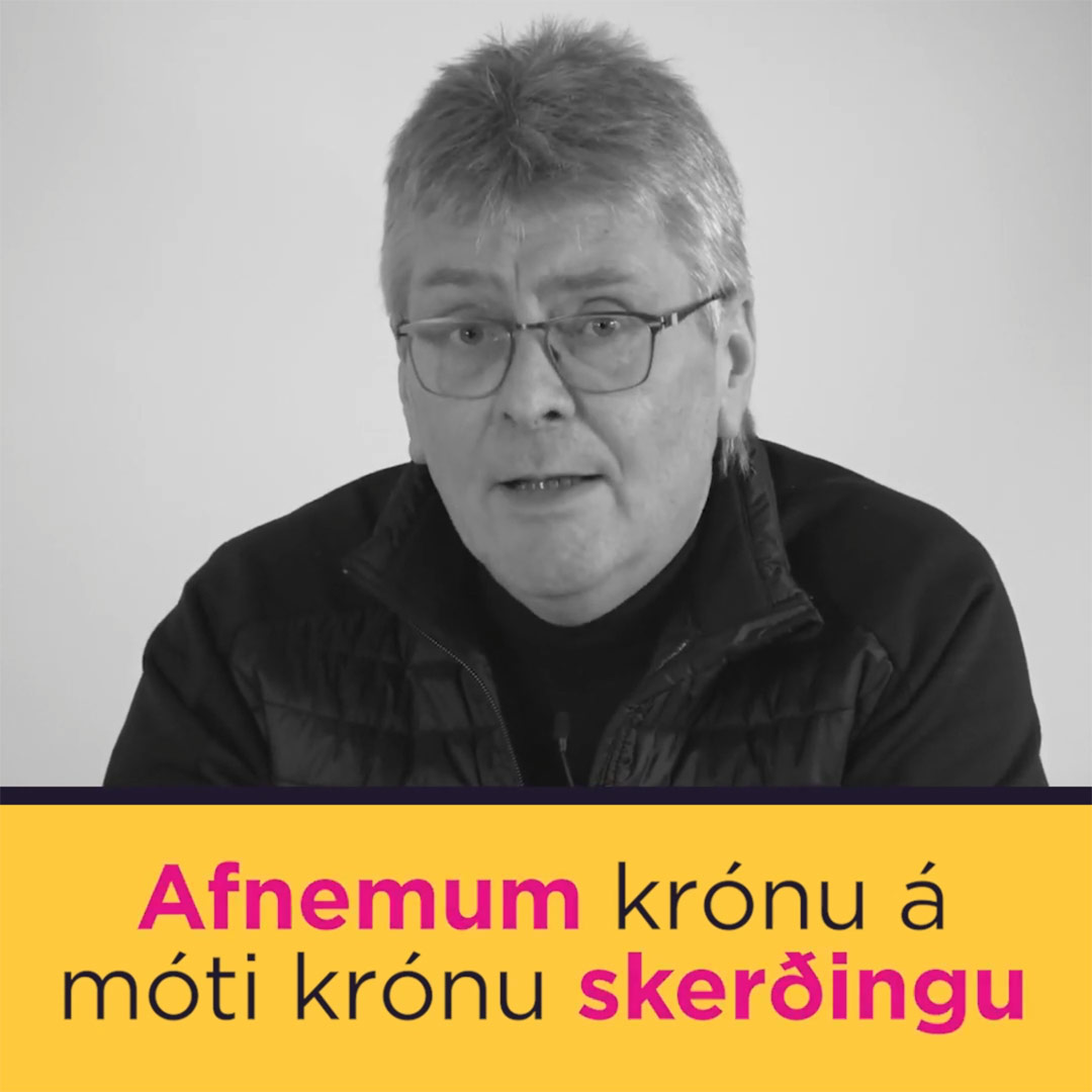 Afnemum krónu á móti skerðingu